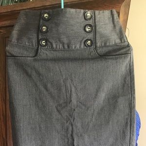High waisted pencil skirt